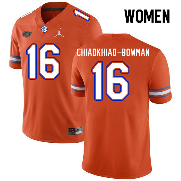 Women #16 Thai Chiaokhiao-Bowman Florida Gators College Football Jerseys Stitched-Orange